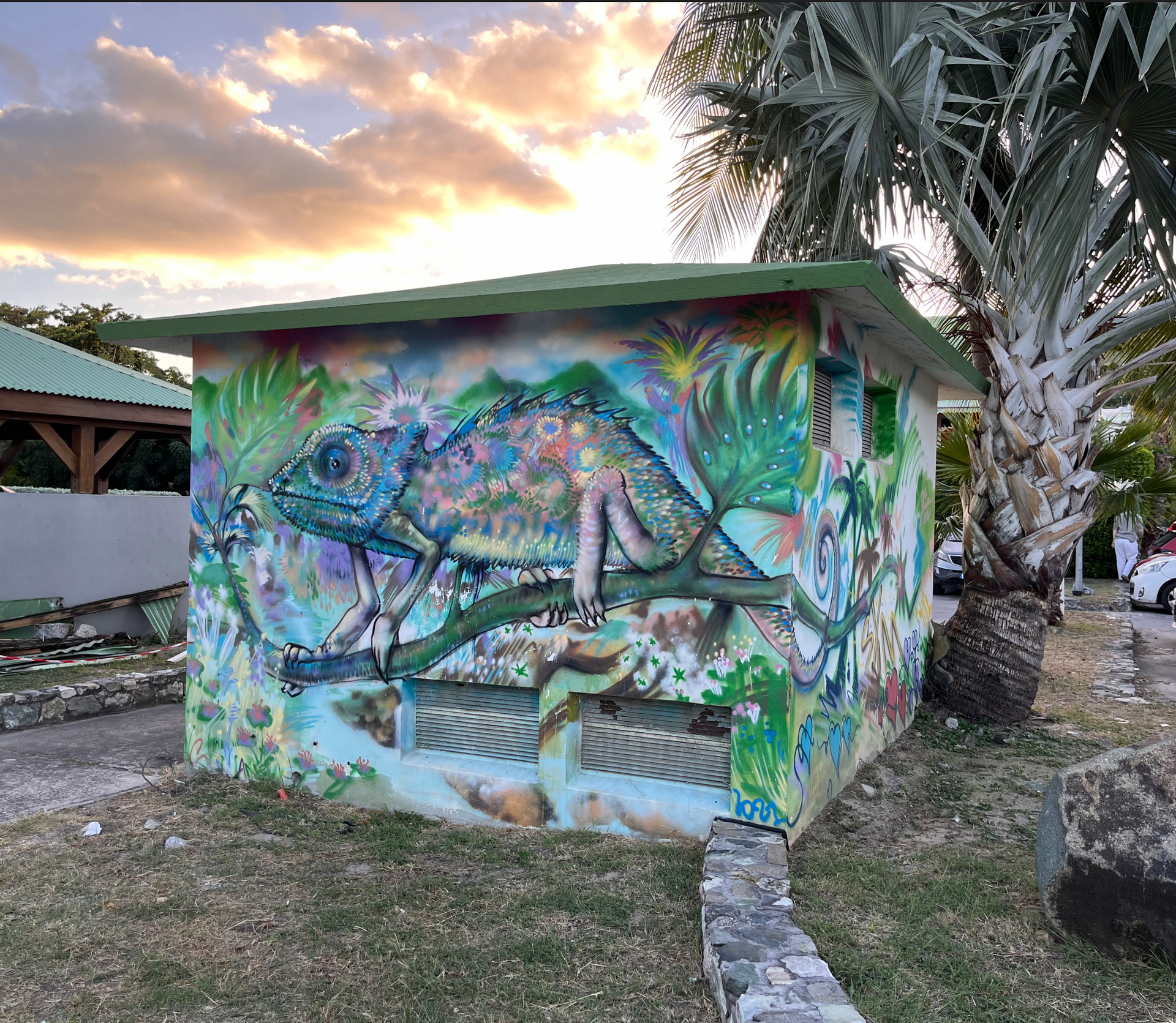 Photo made by Françoise Vaal of mural art in St. Martin