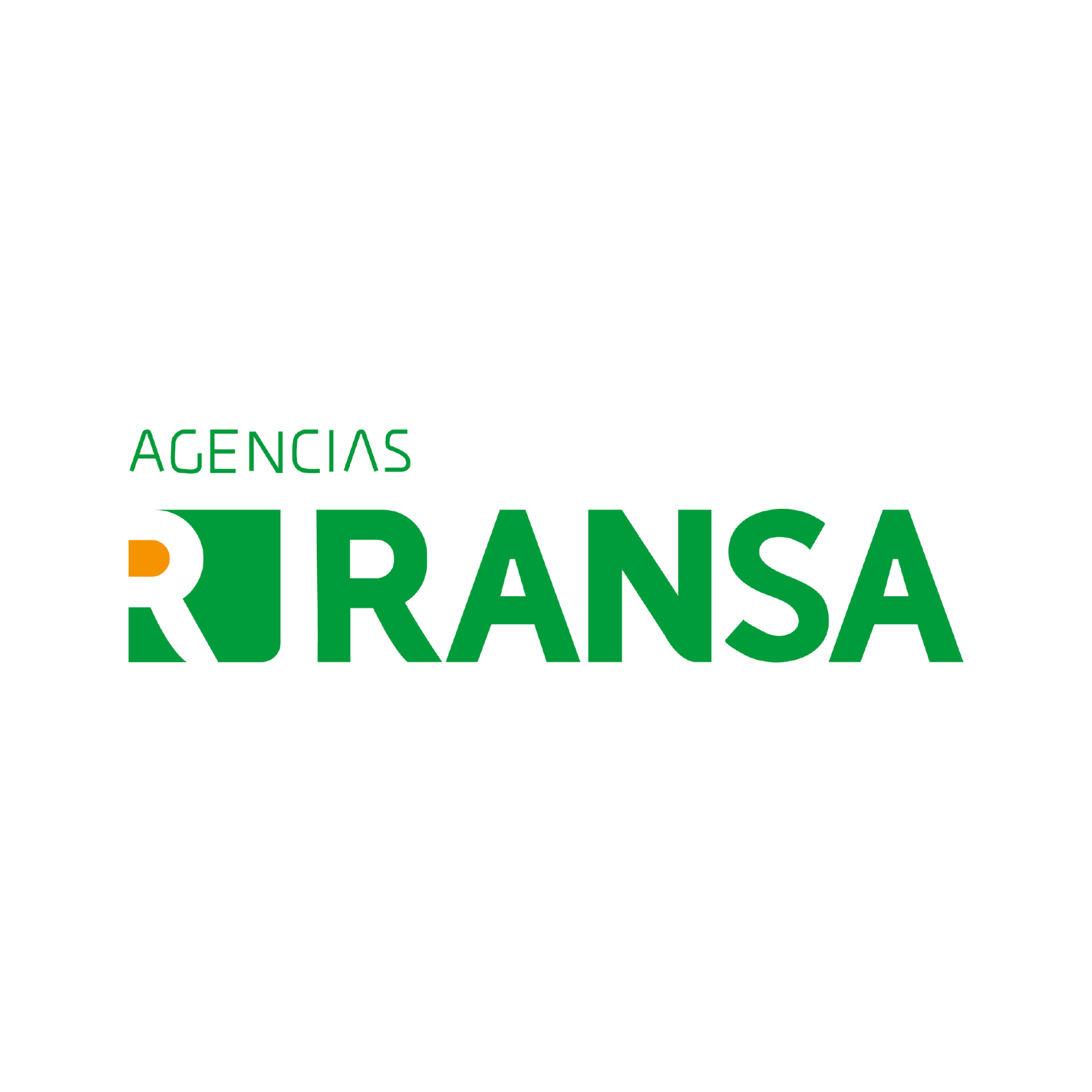 Logotipo de Agencias Ransa en verde y naranja sobre fondo blanco.