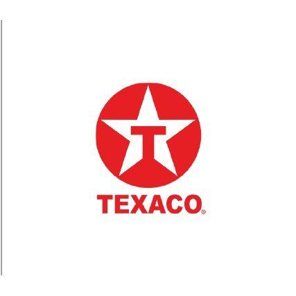 Logotipo de Texaco: estrella roja con una “T” blanca sobre texto rojo sobre fondo blanco.