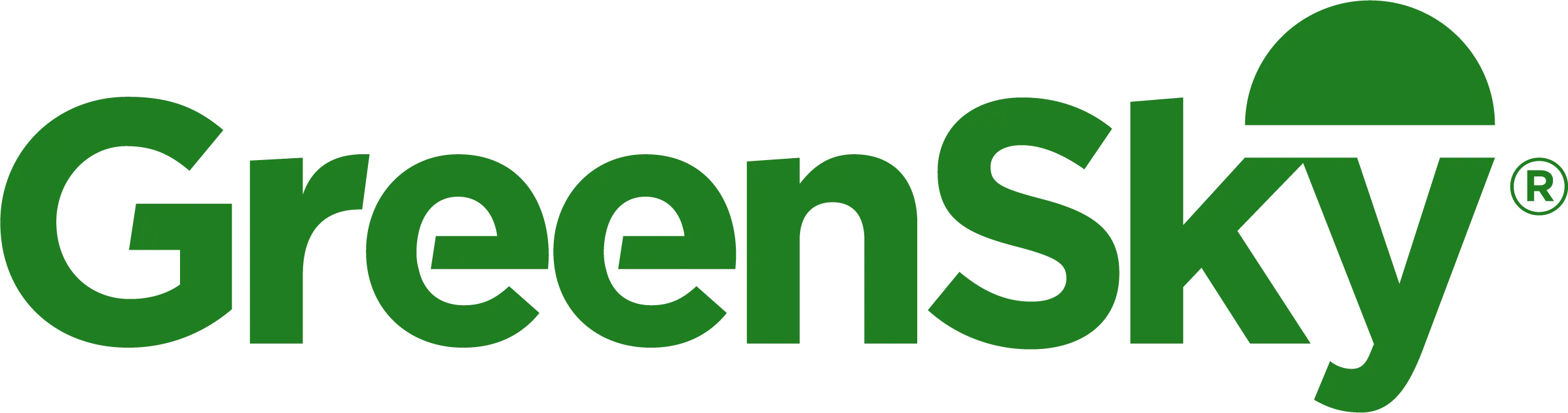 GreenSky green logo with stylized leaf icon and wordmark