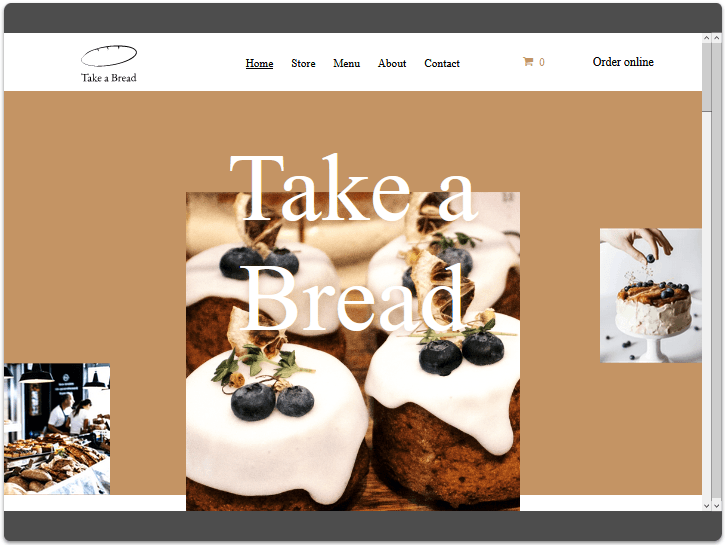 Website for a Bakery with Online Store