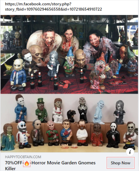 Image of stolen photo from a small business RevenantFX that makes horror movie gnomes