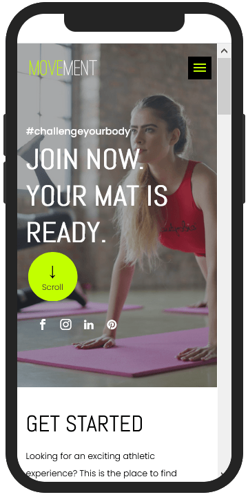 Website for a Gym / Fitness Centre