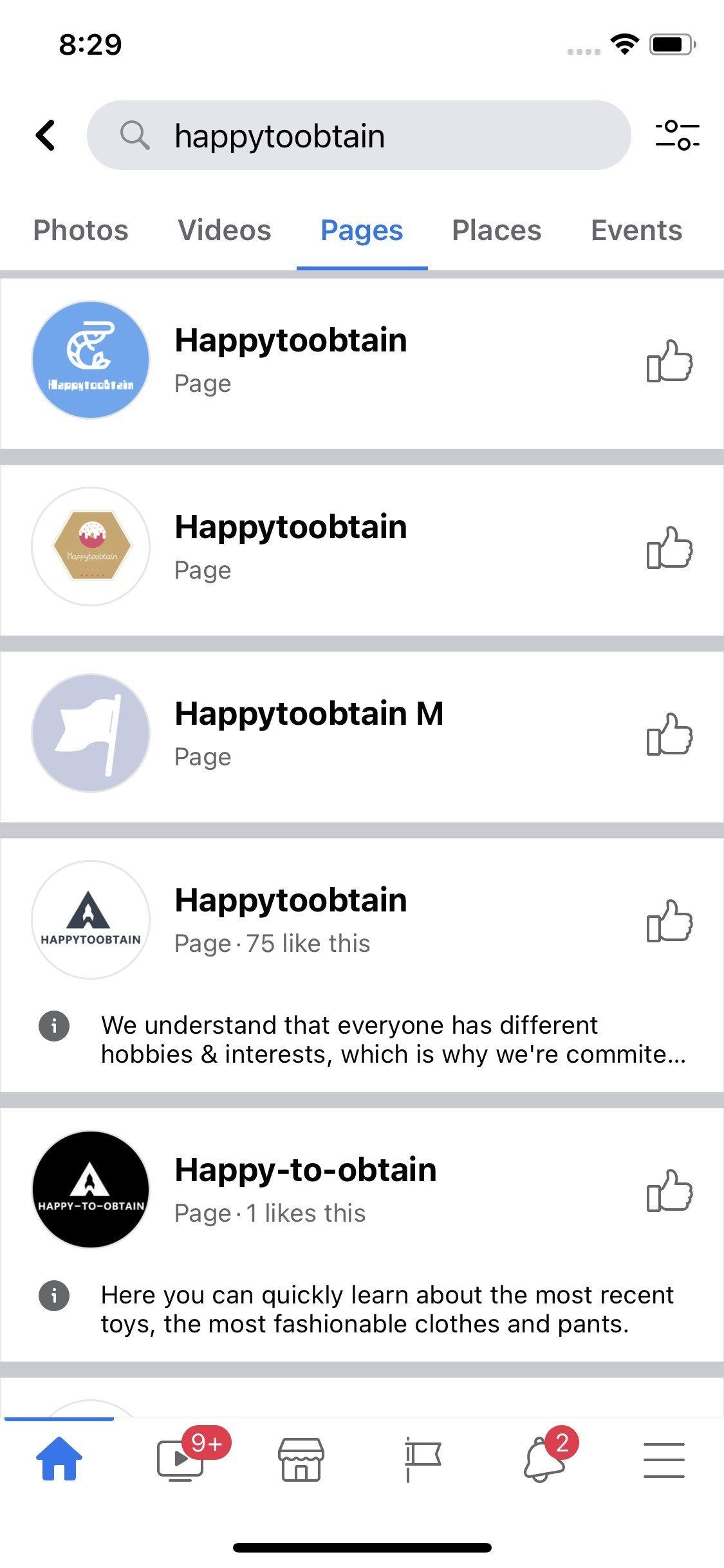 how to find more scam Facebook page clones