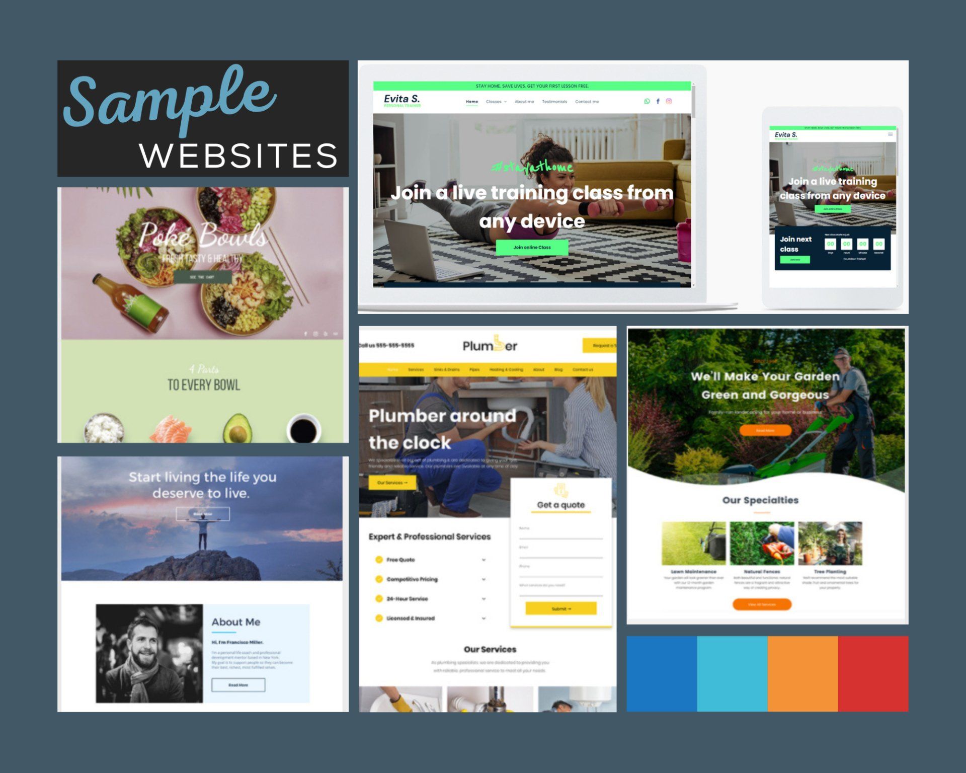 Collage of Website Designs