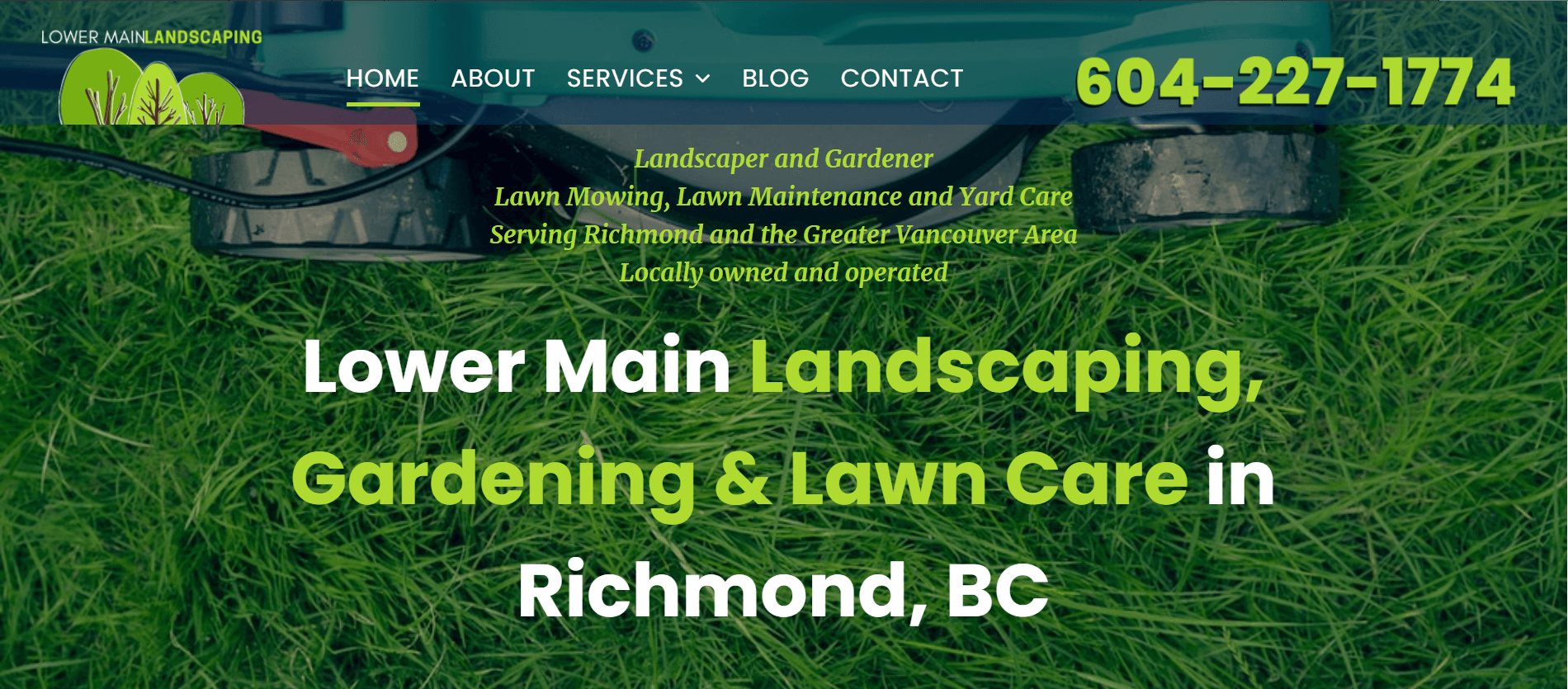 Image of a landscaper site