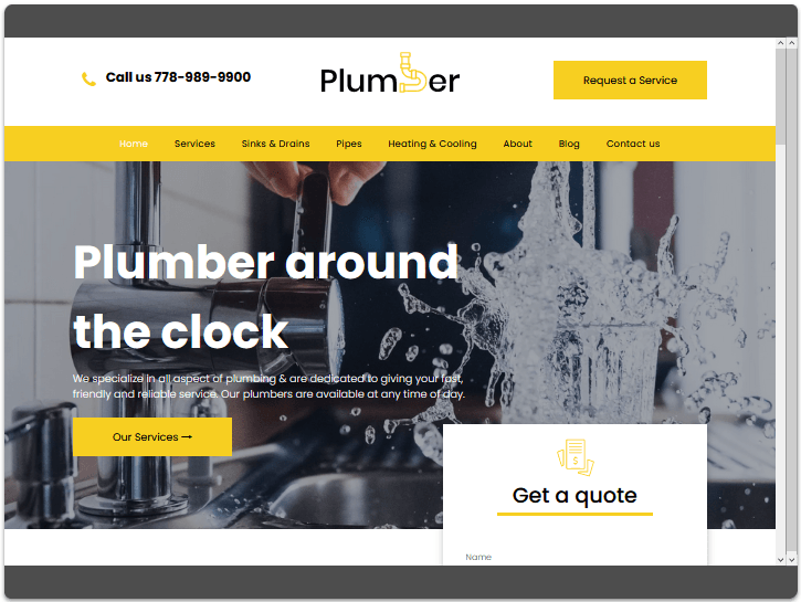Website for a Plumber