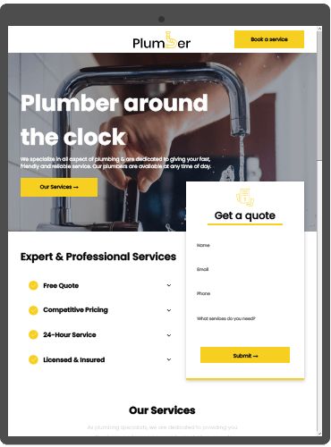 Website for a Plumber