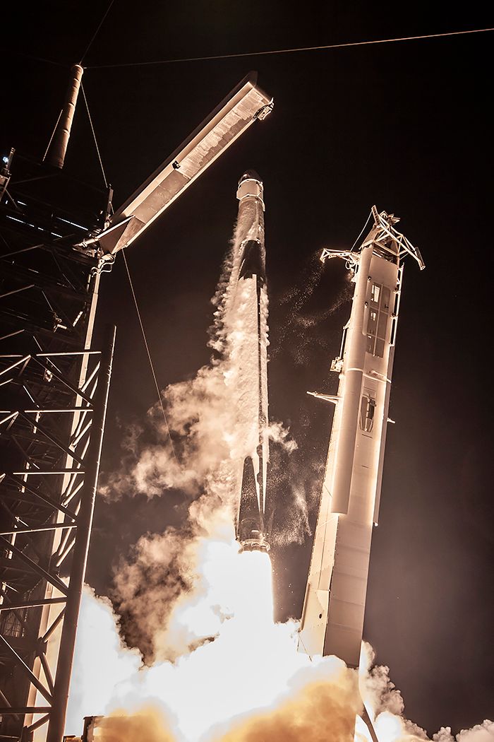 Falcon 9 launches Crew-1 photos