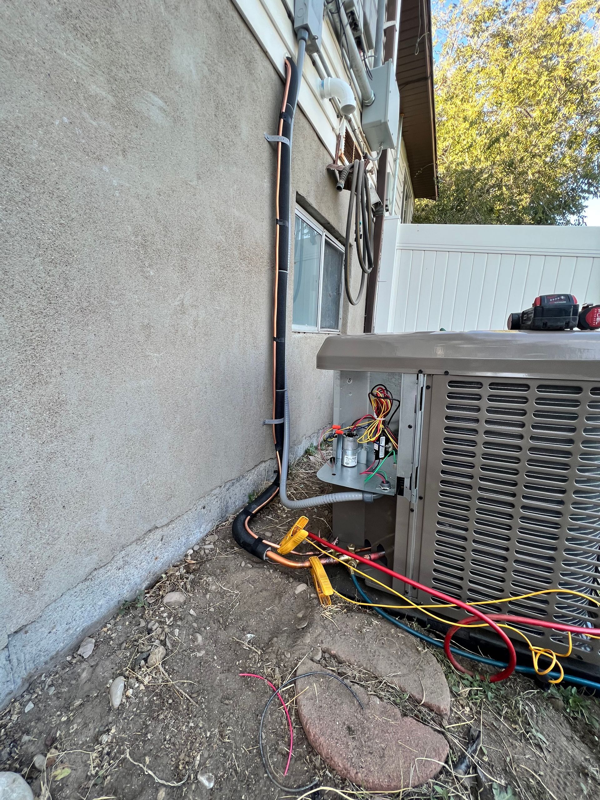 lineset and ac for a new ac installation by henries heating and air in salt lake city
