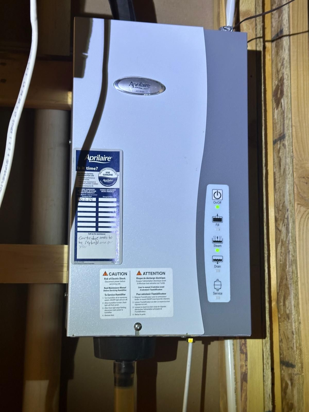 steam humidifier installed by henries heating and air in salt lake city