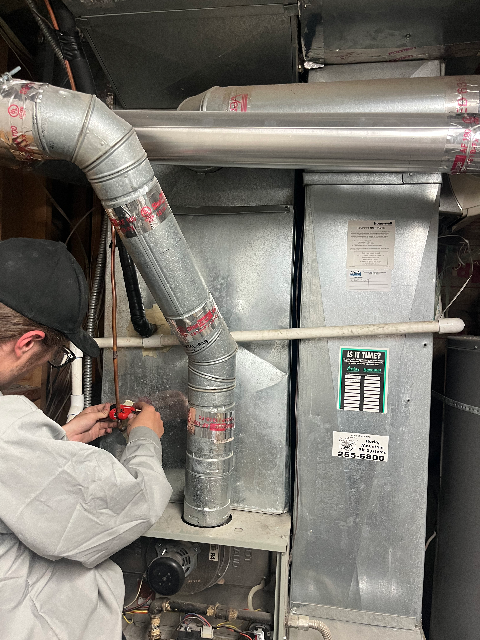 piping and ductwork in a mechanical room in salt lake city