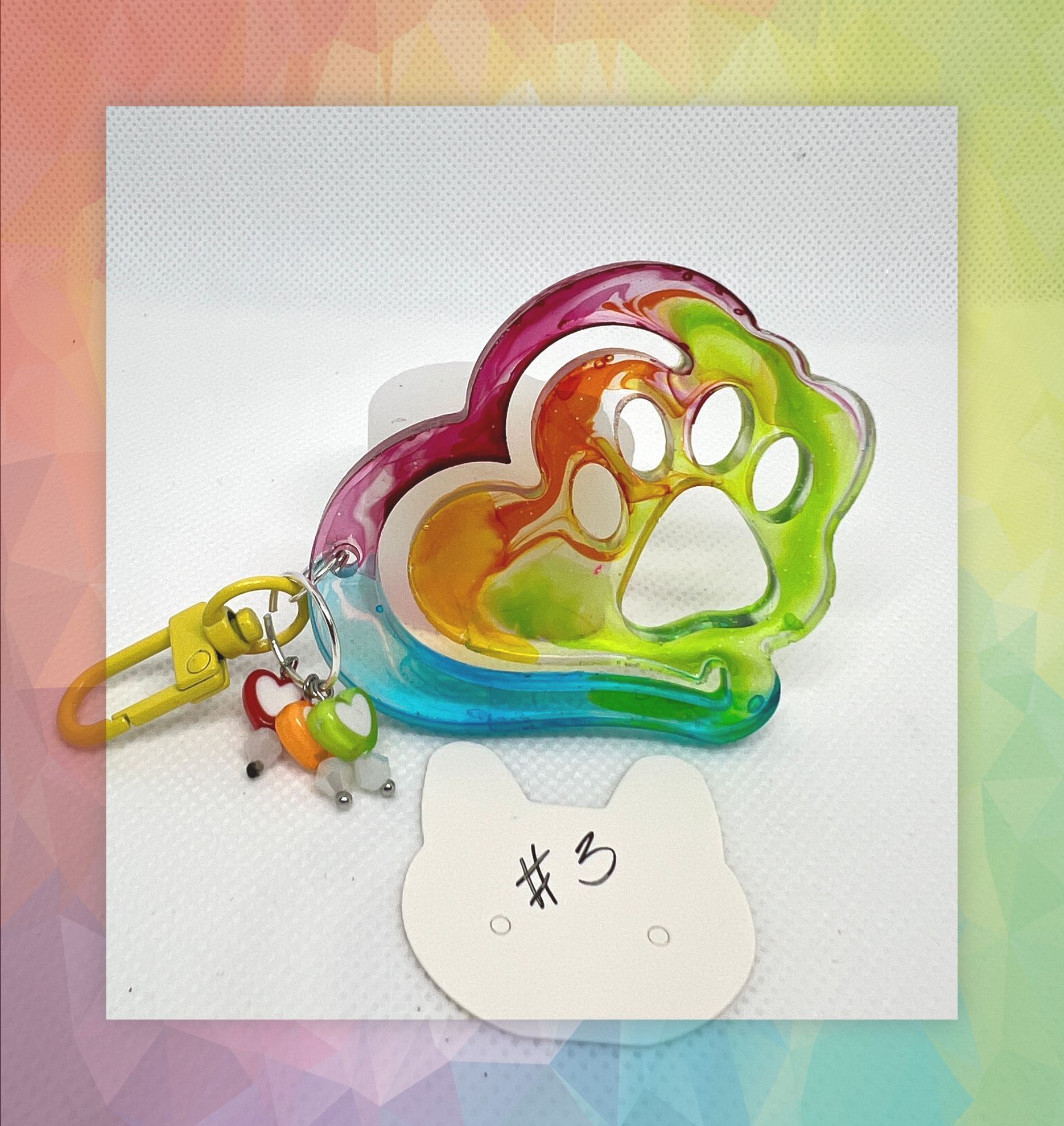 Rainbow Heart Keychain 62433