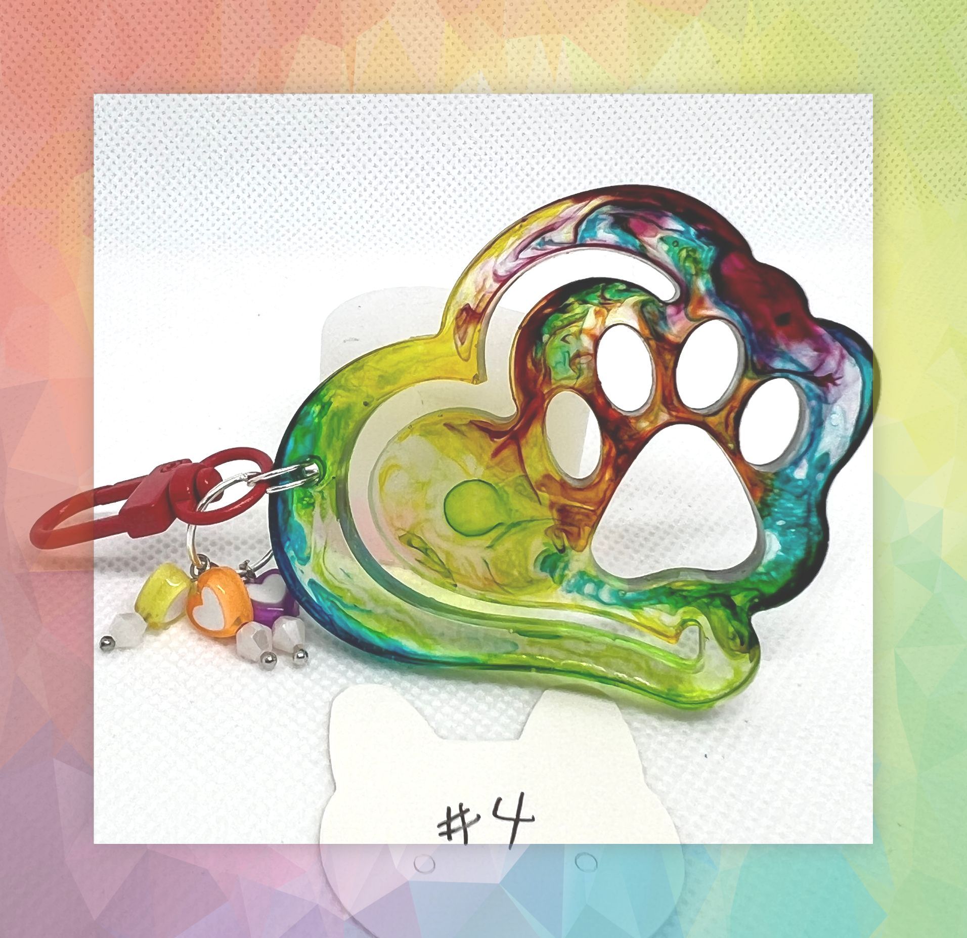 Rainbow Heart Keychain 62444
