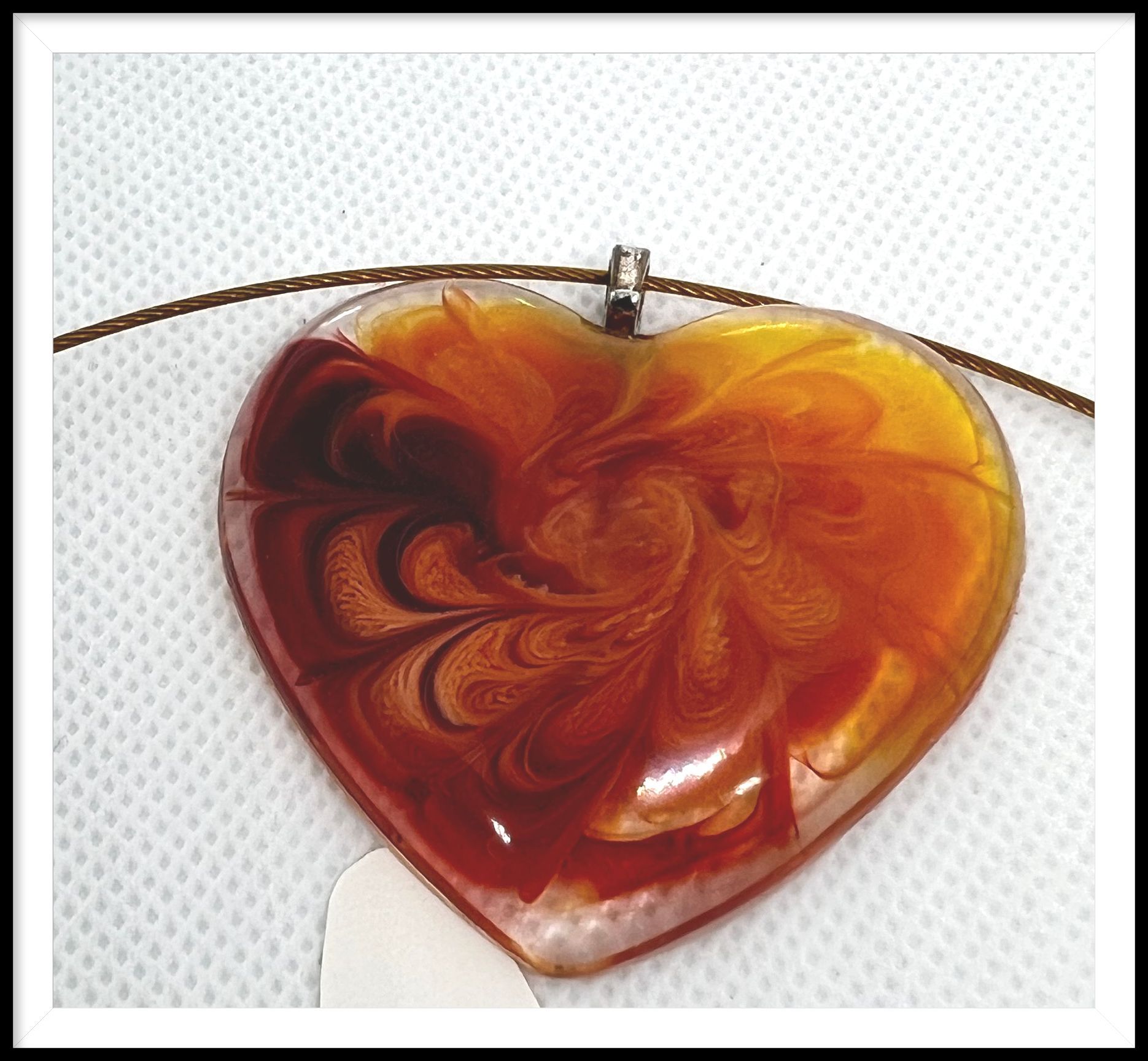 Heart Choker, Orange/Gold  2232