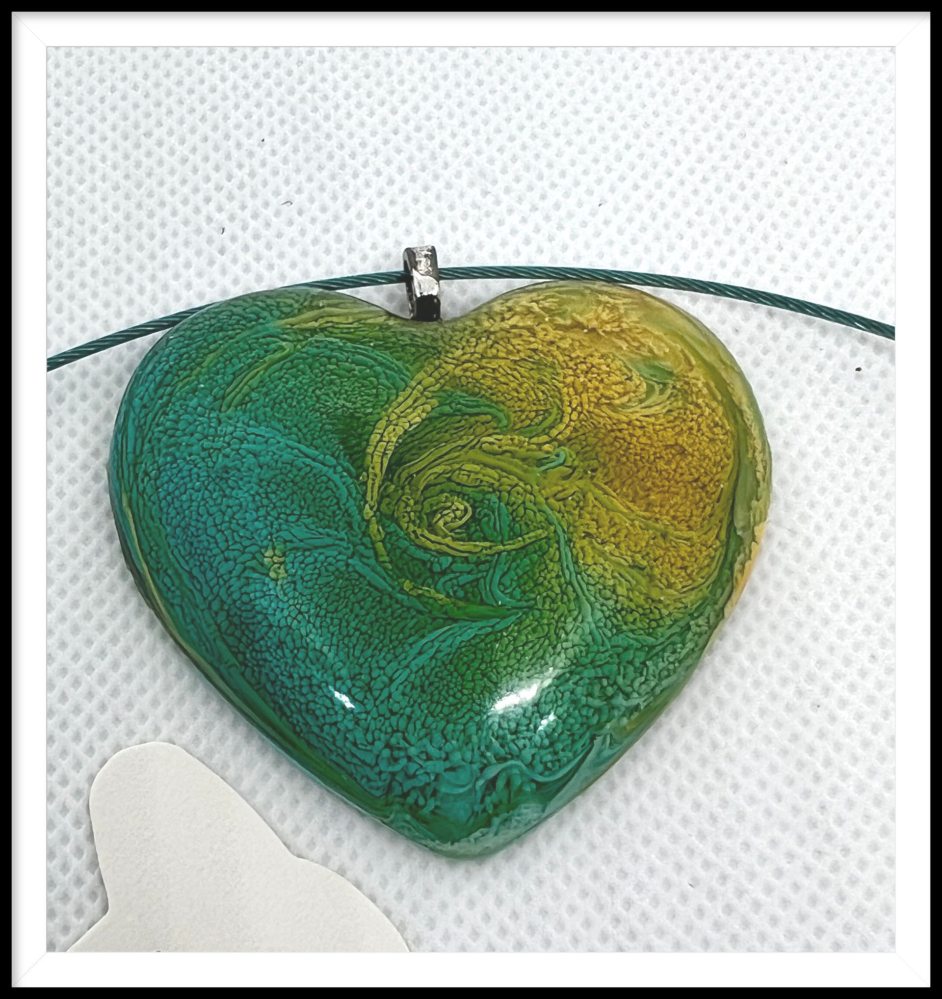 Heart Choker, Light Blue 1231