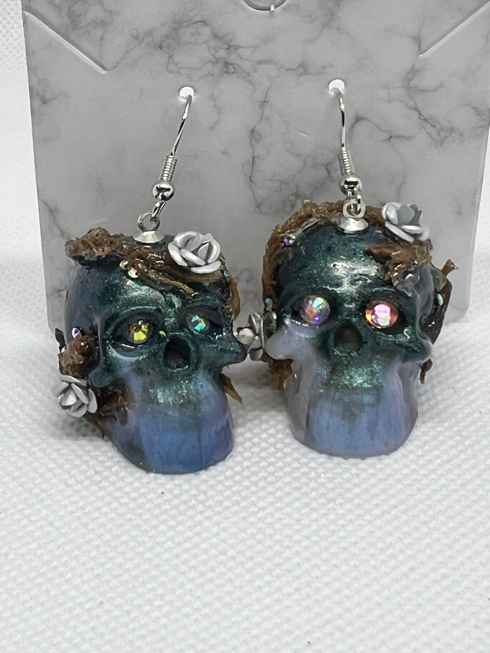 Skull Earrings with Extra Embellishments 7244