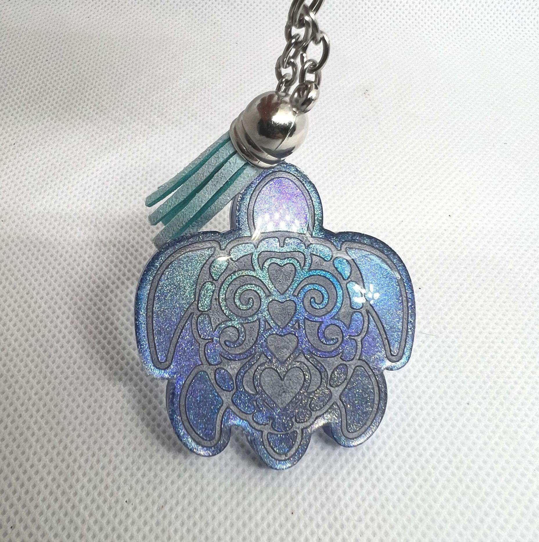 Turtle Heart Shell Keychain 72492