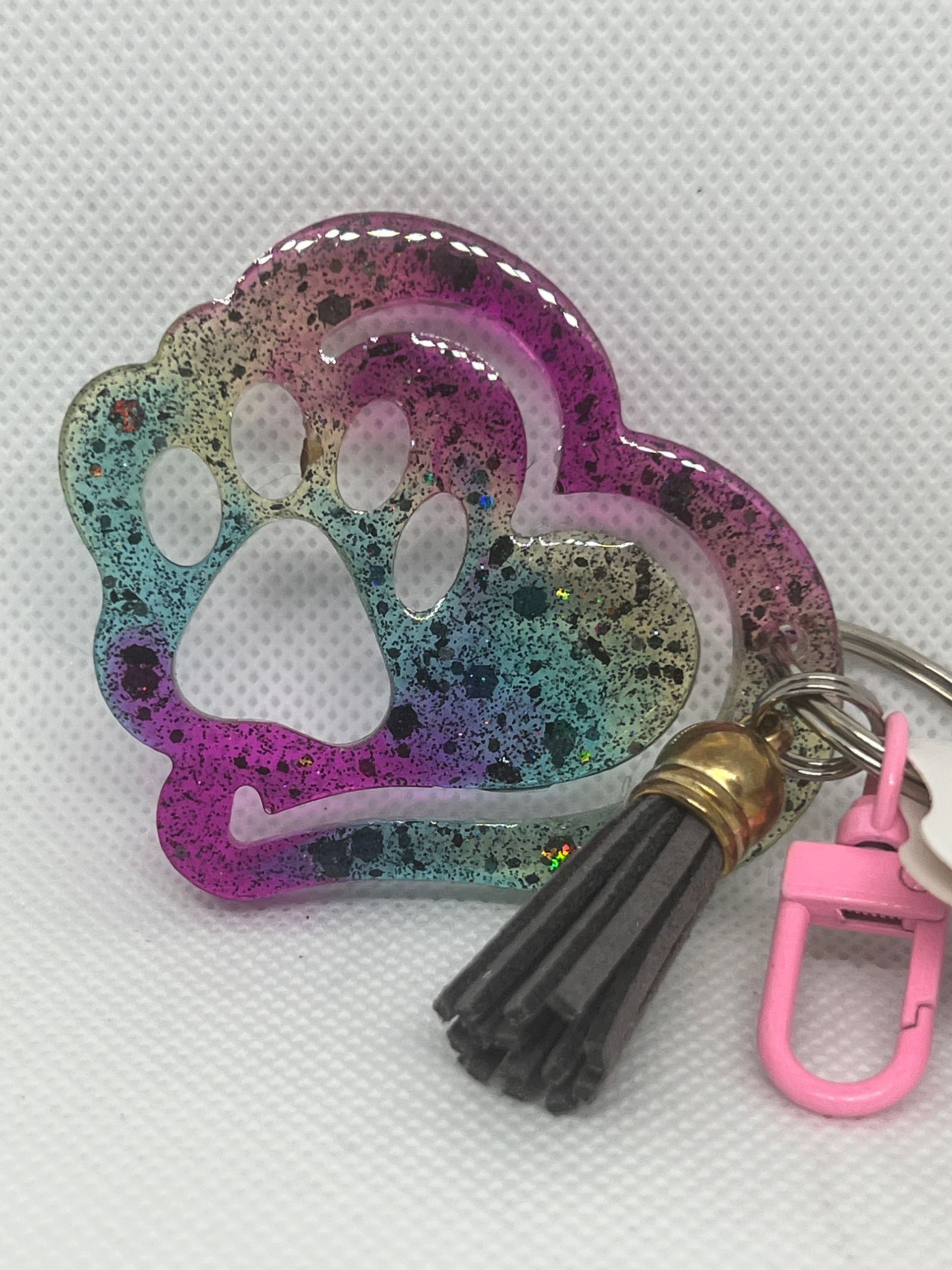 Rainbow Heart Keychain 8238