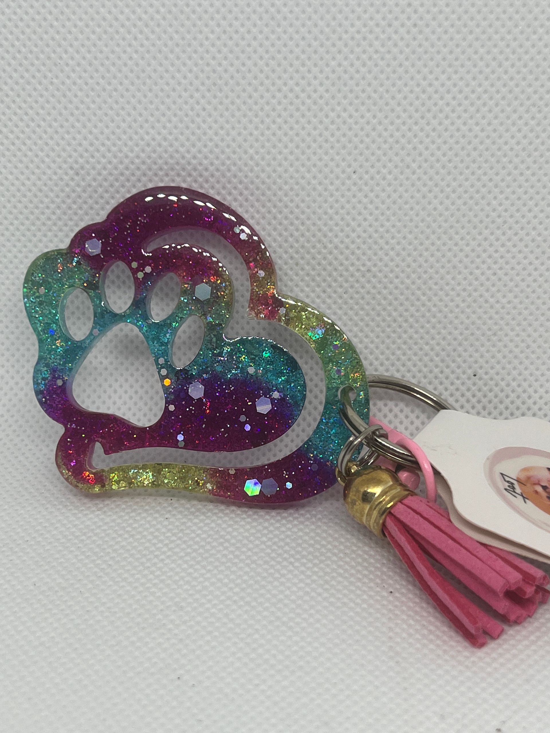 Rainbow Heart Keychain 8236