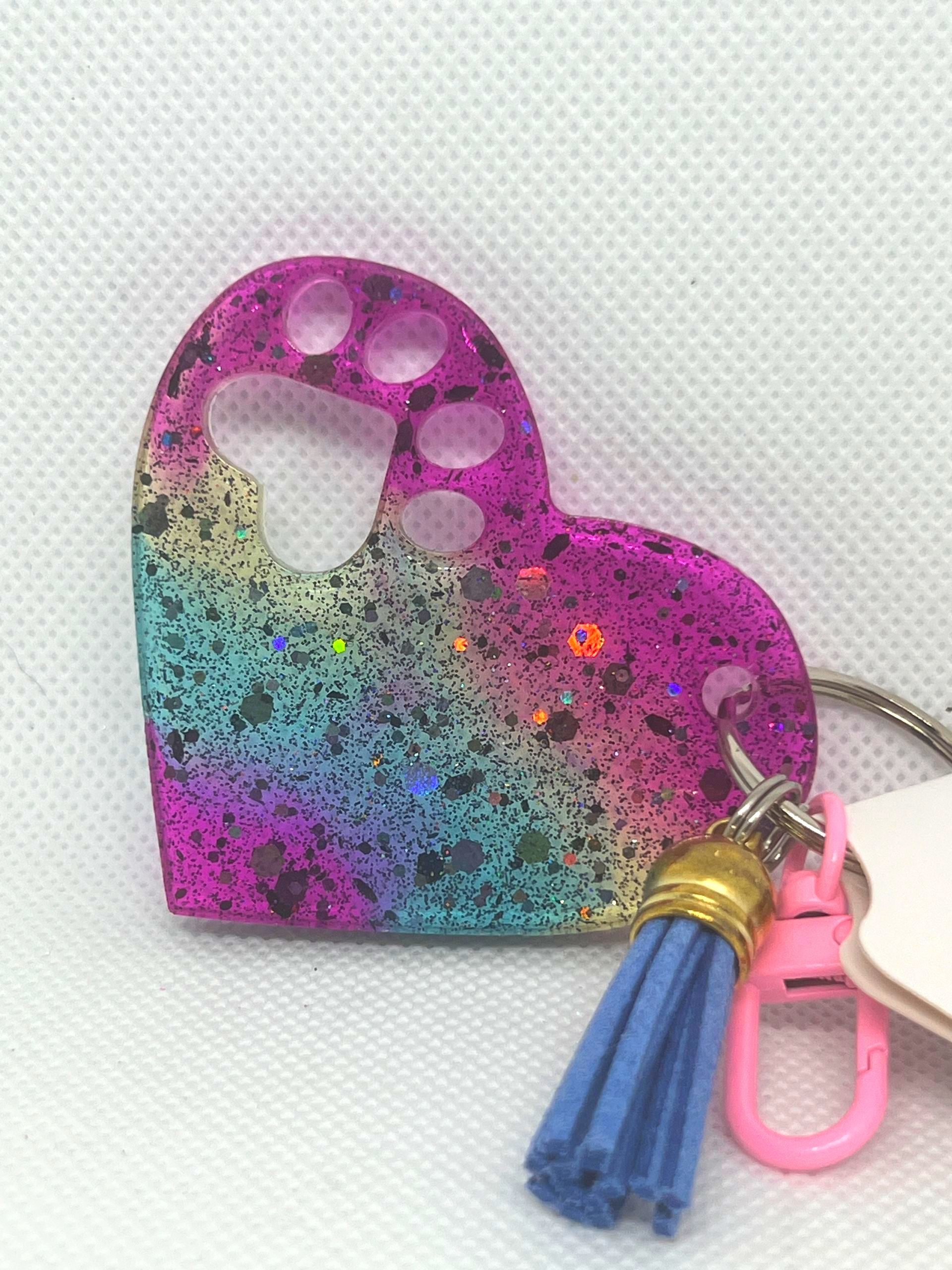 Rainbow Heart Keychain 8231