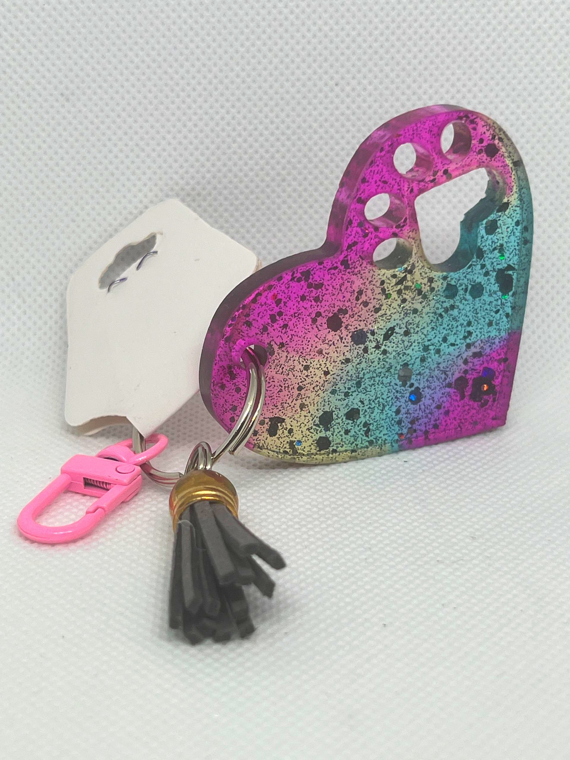 Rainbow Heart Keychain 8232