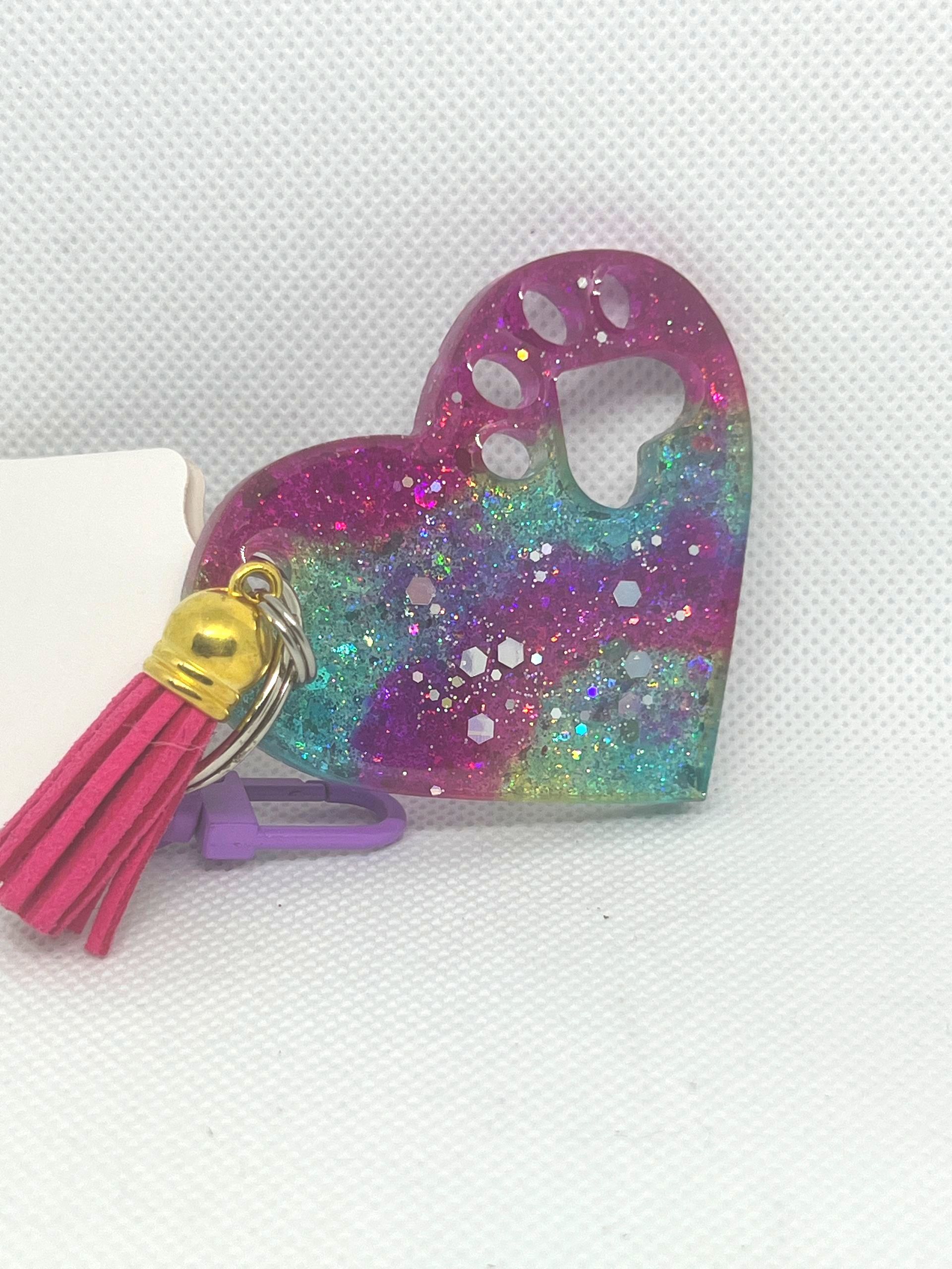Rainbow Heart Keychain 8233