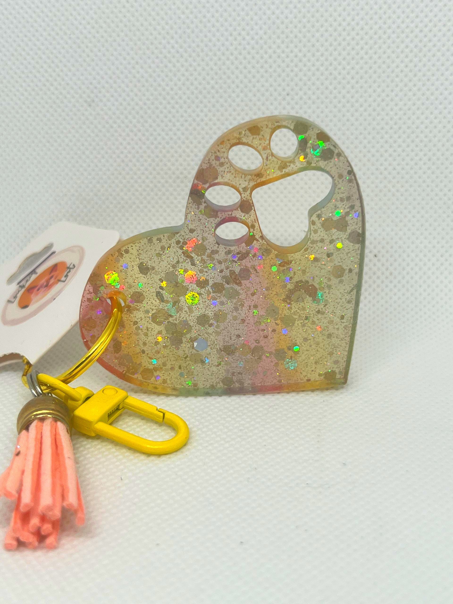 Pastel Heart Keychain 8234