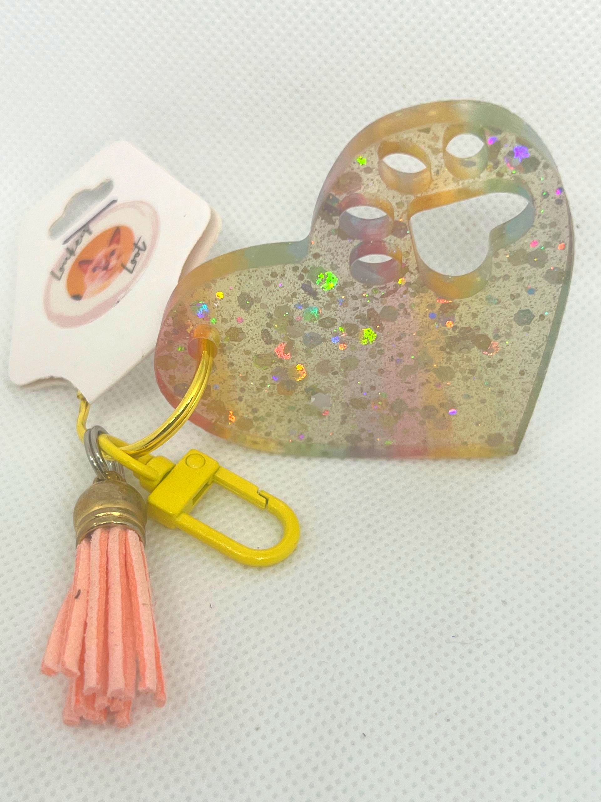 Pastel Heart Keychain 8235