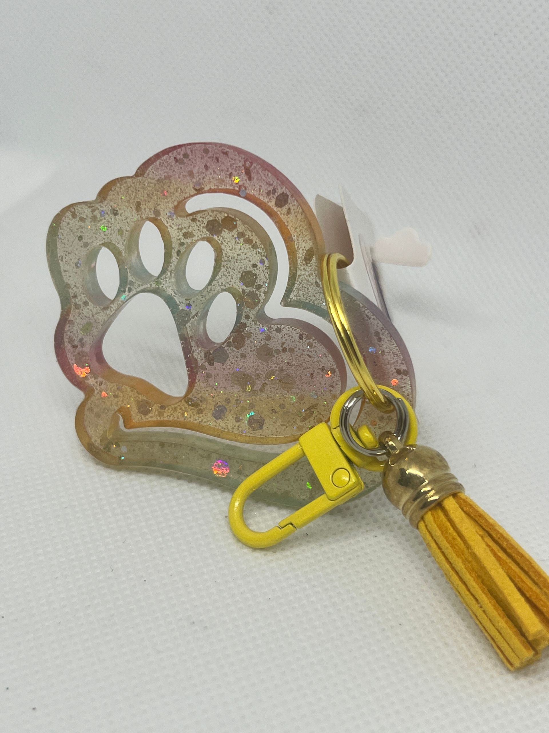 Pastel Rainbow Heart Keychain 8239