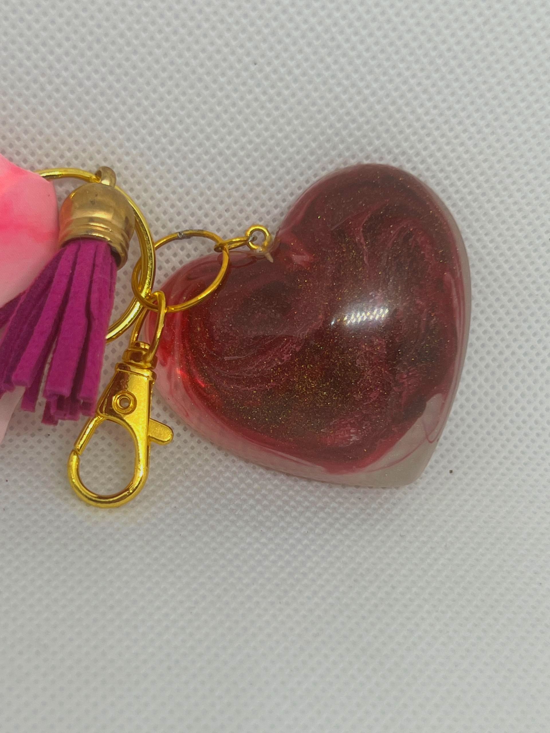 Glitter Foil Heart Keychain 82313/82314
