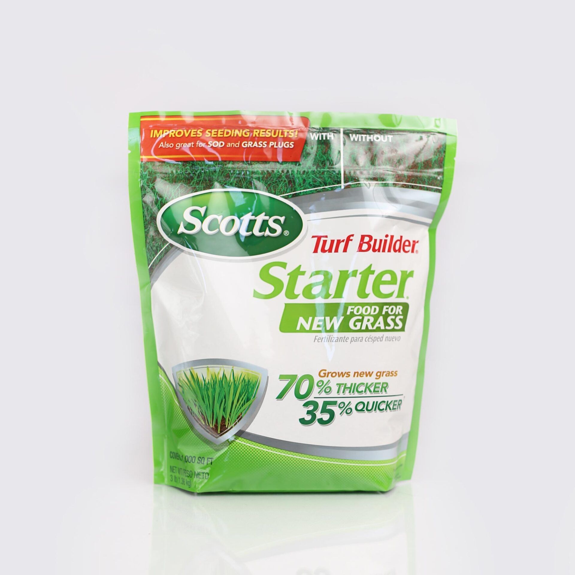 Scotts Starter Fertilizer — Ellicott, CO — Schubert’s Sod Depot An example of lawn fertilizer available in Colorado Springs, CO