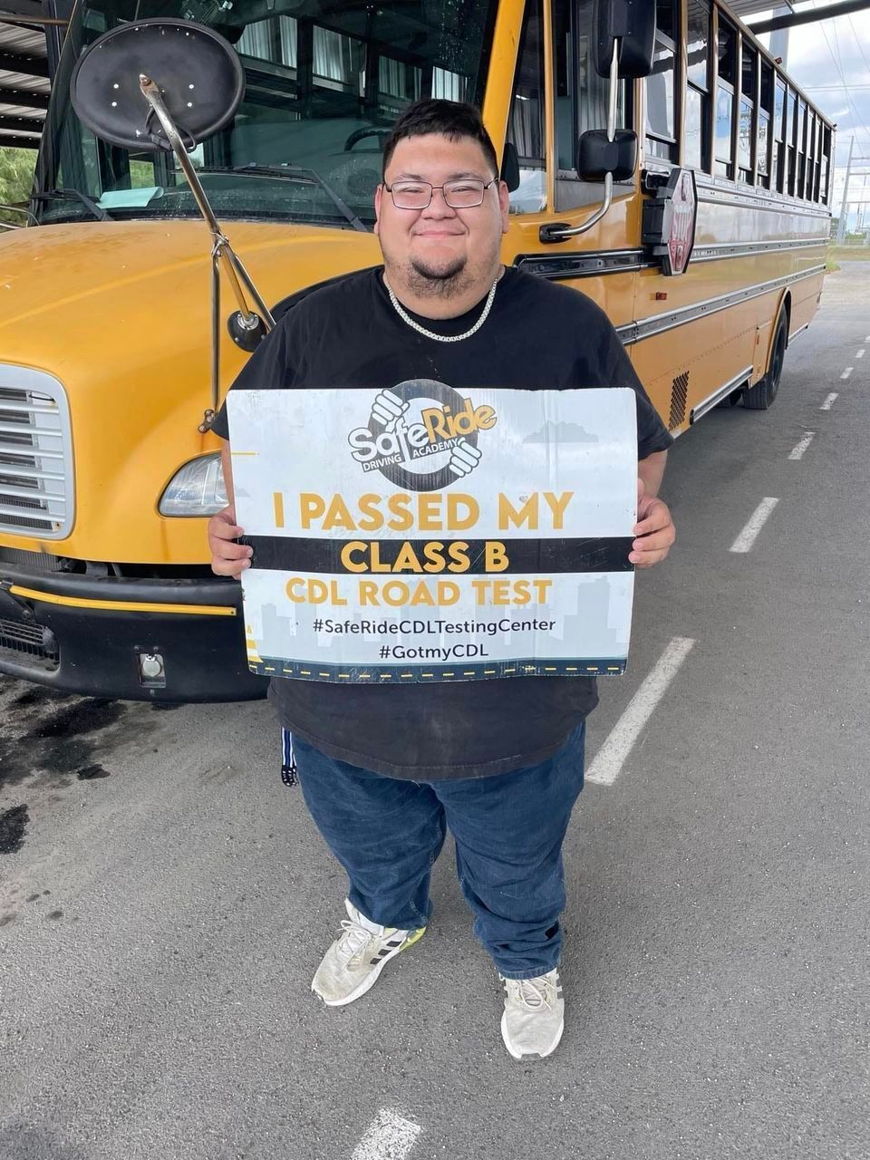 Lukas Alaniz passes his cdl training