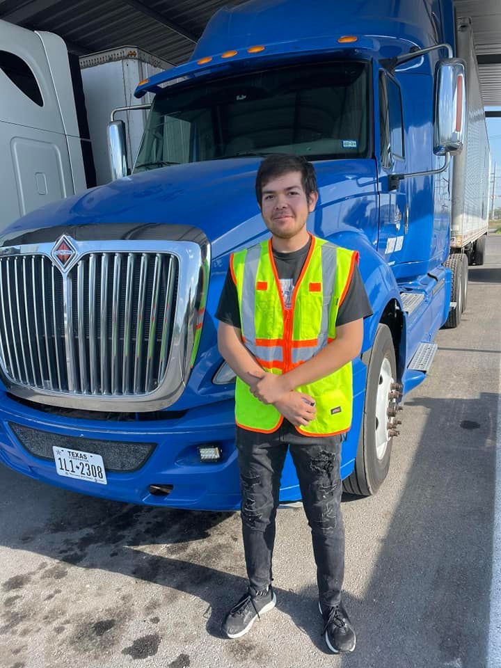 Pedro Cantu passes his cdl training class