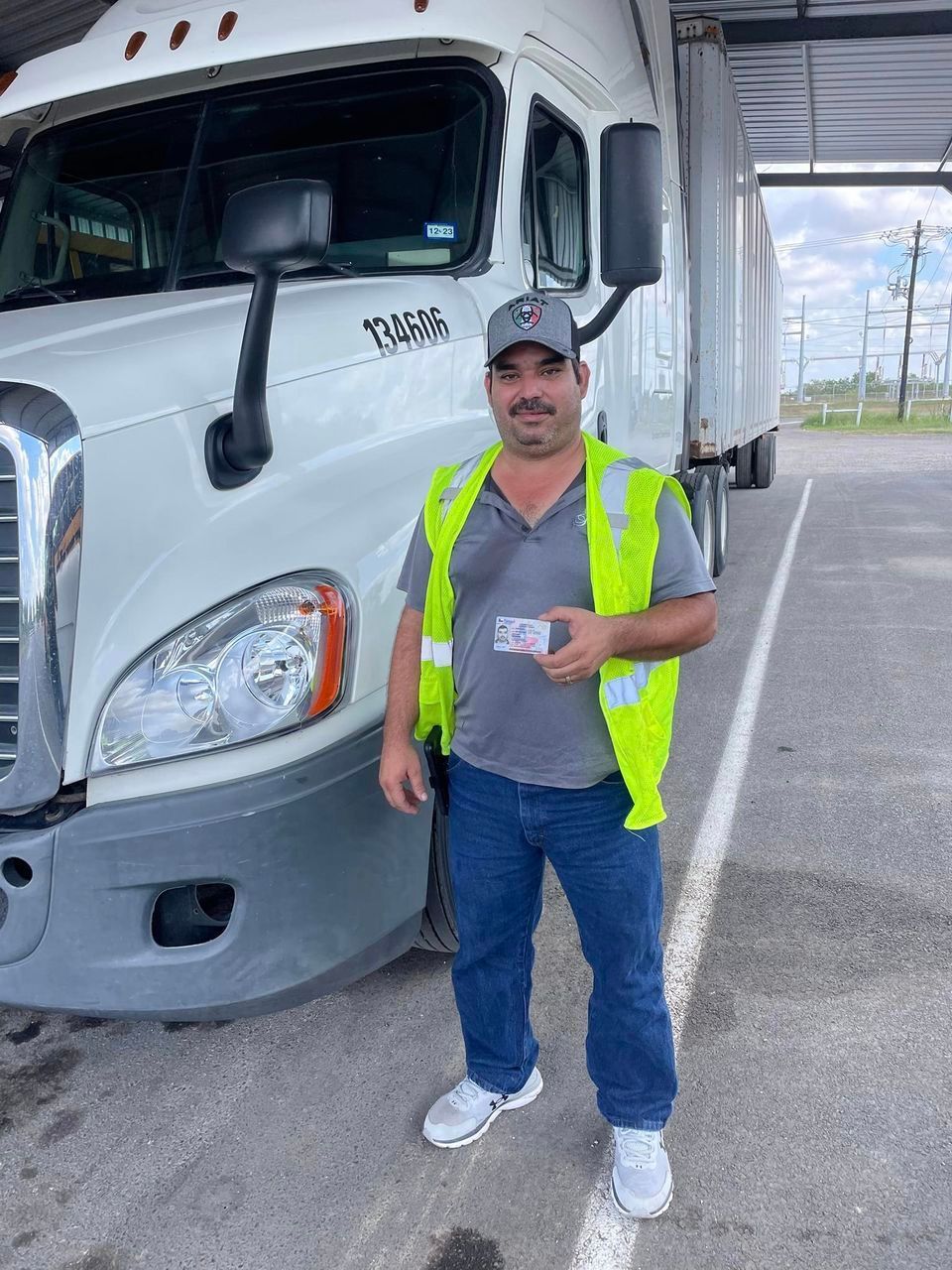 Zeferino Segura passes his cdl training class
