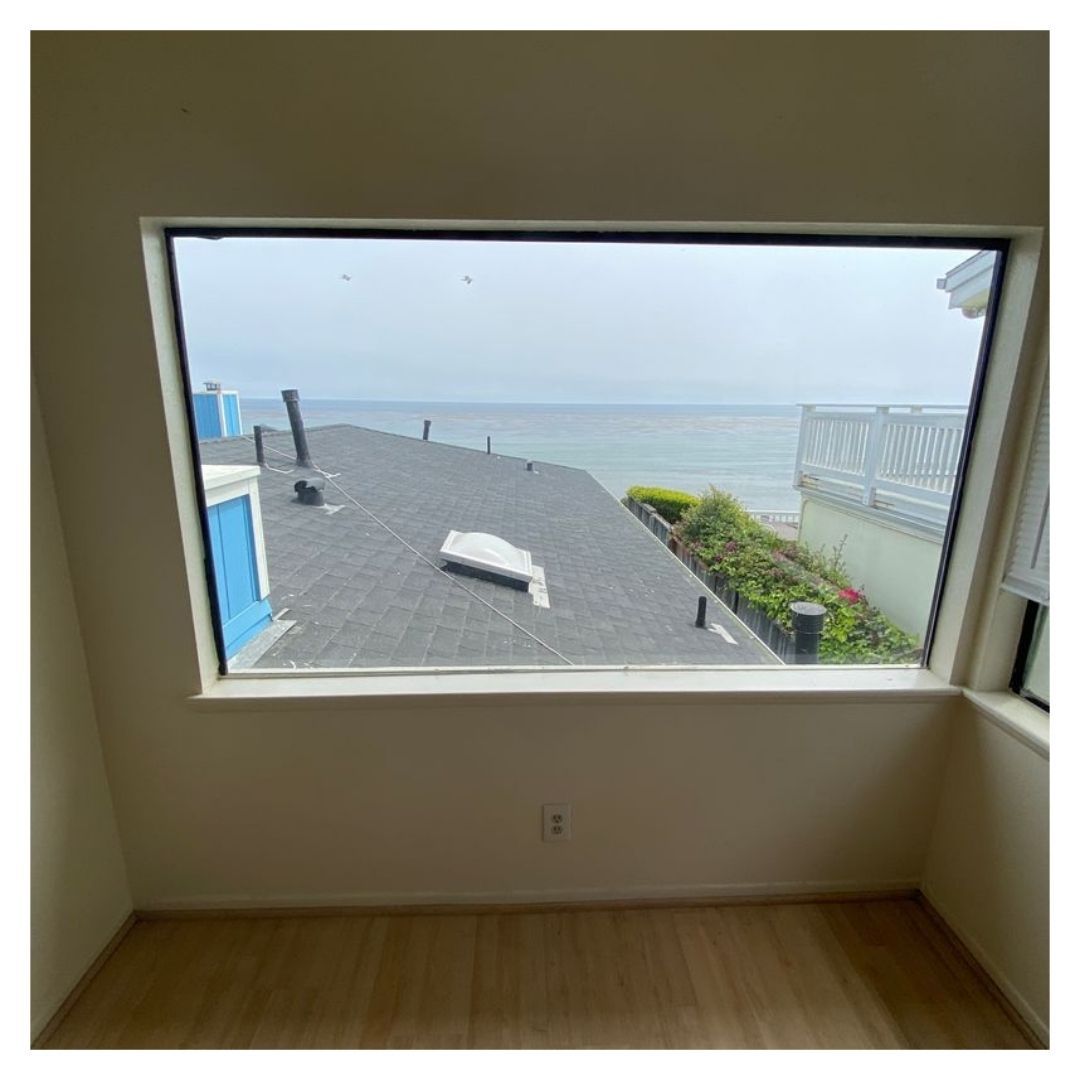 Ocean view from house window