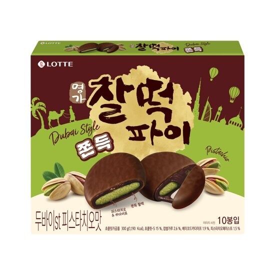 LOTTE 樂天杜拜巧克力麻糬餅300g (10入/盒)