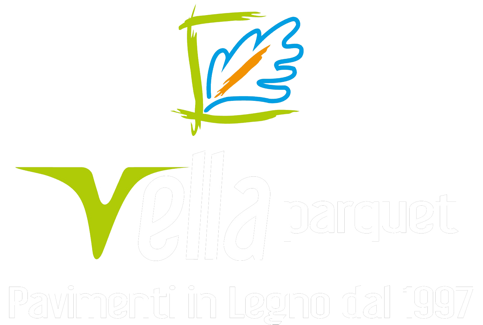 Logo di Villa Rural, con foglia stilizzata e 