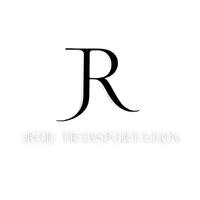 Logo with intertwined "JR" in black above "IROD TRANSPORTATION".