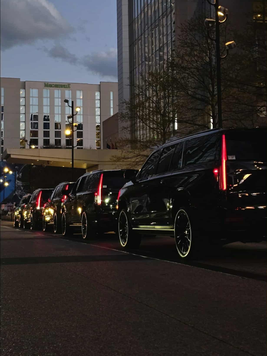Black Chevrolet Suburban SUV.