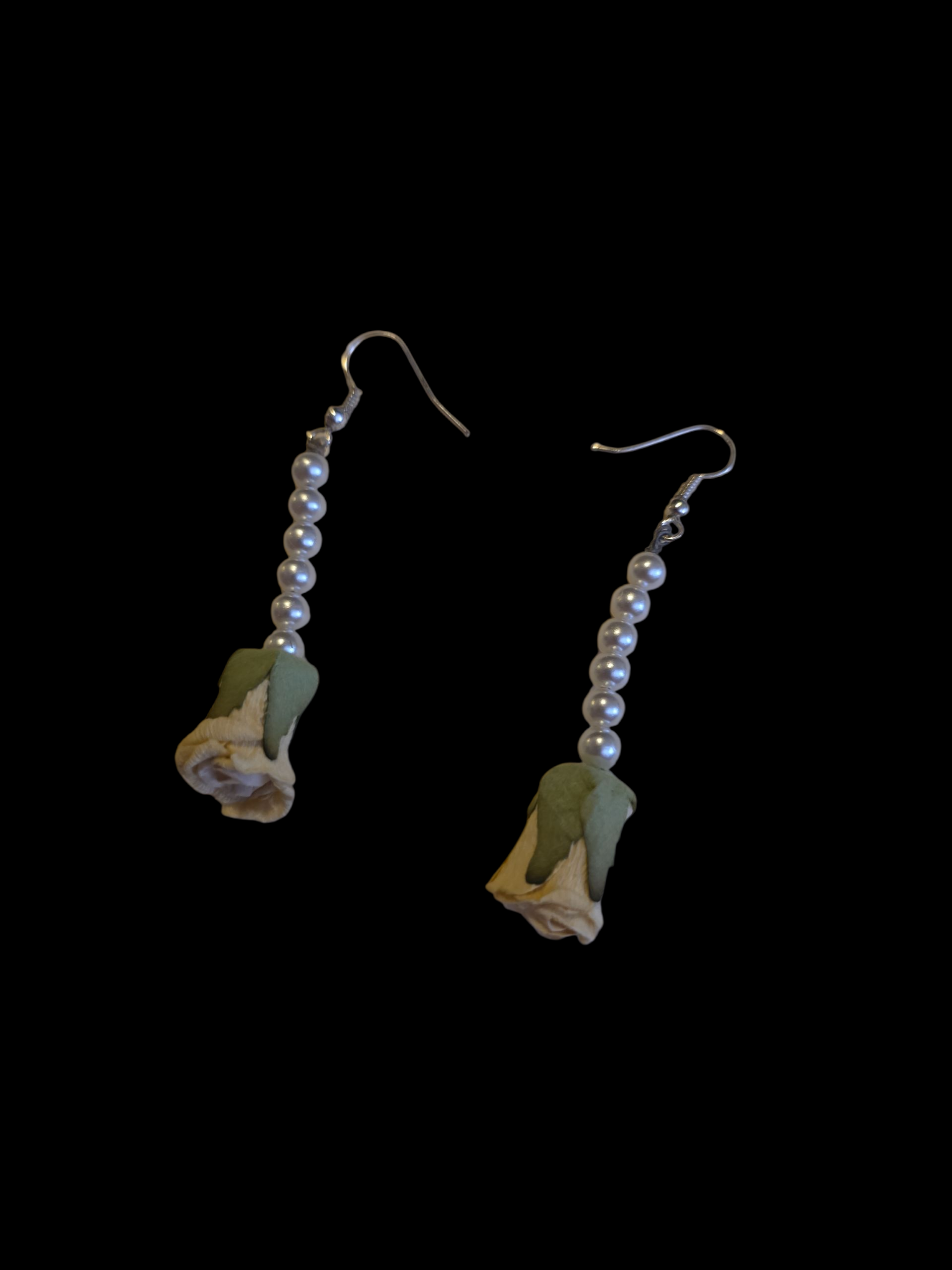 Yellow Rose Earrings