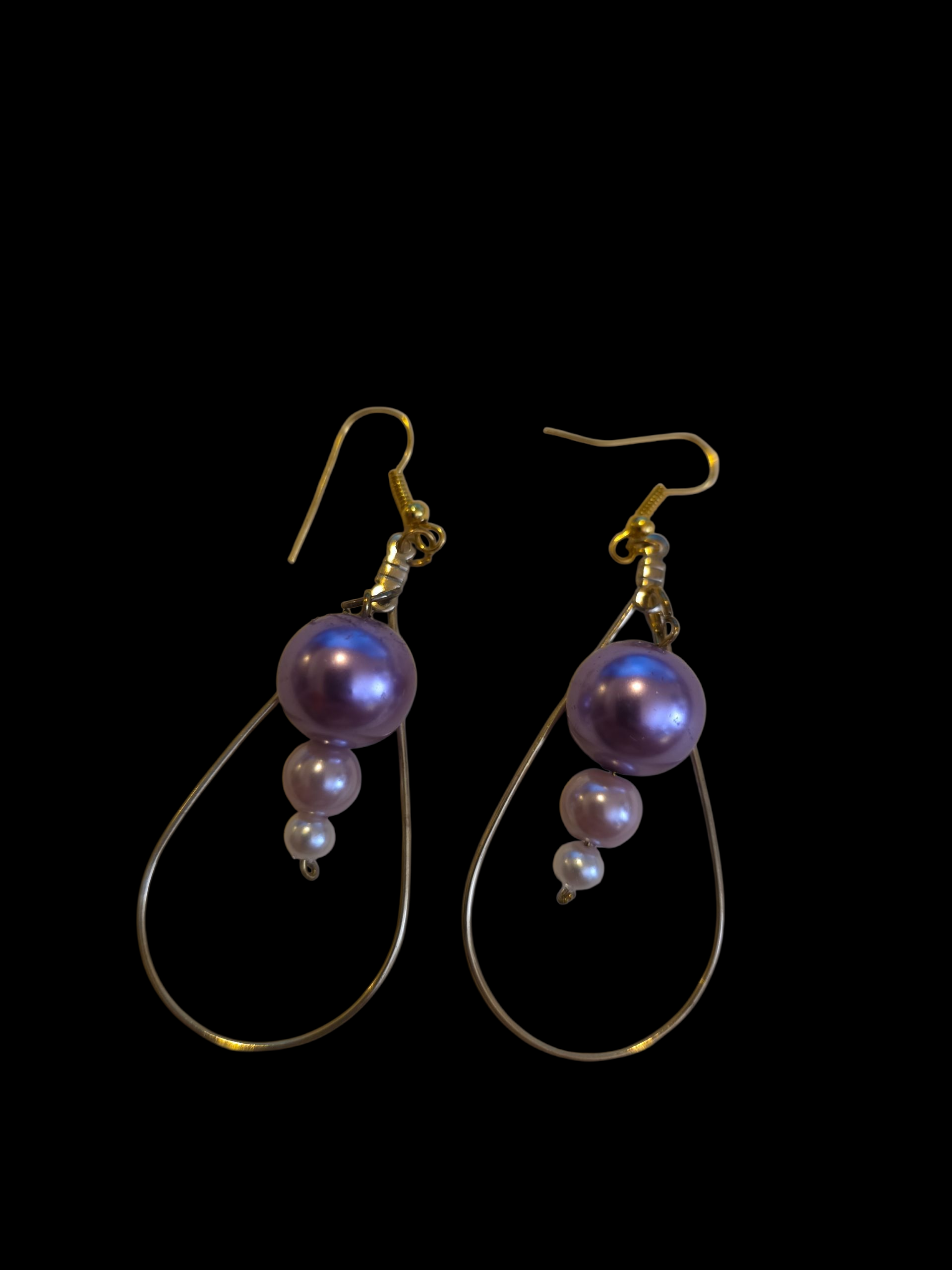 Stacked Beaded earrings in a Tear