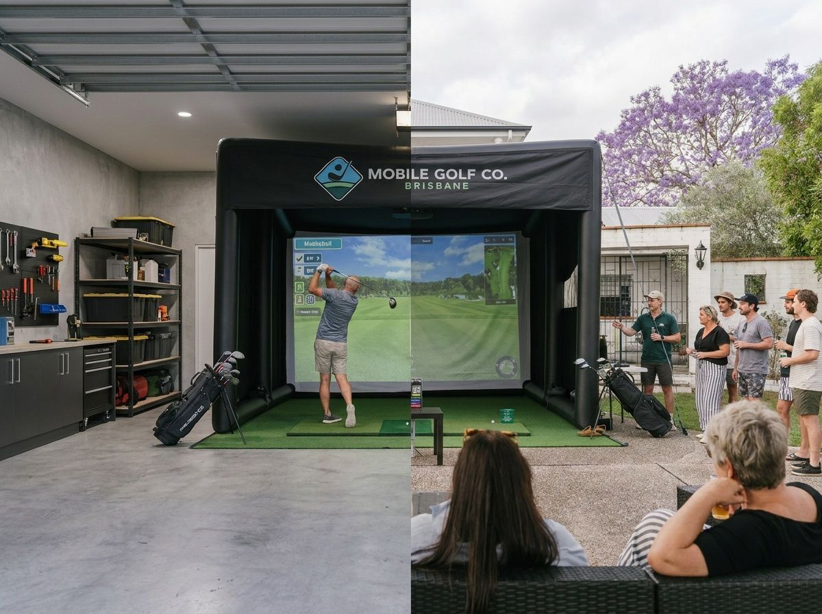 Comparison of indoor and outdoor golf simulators