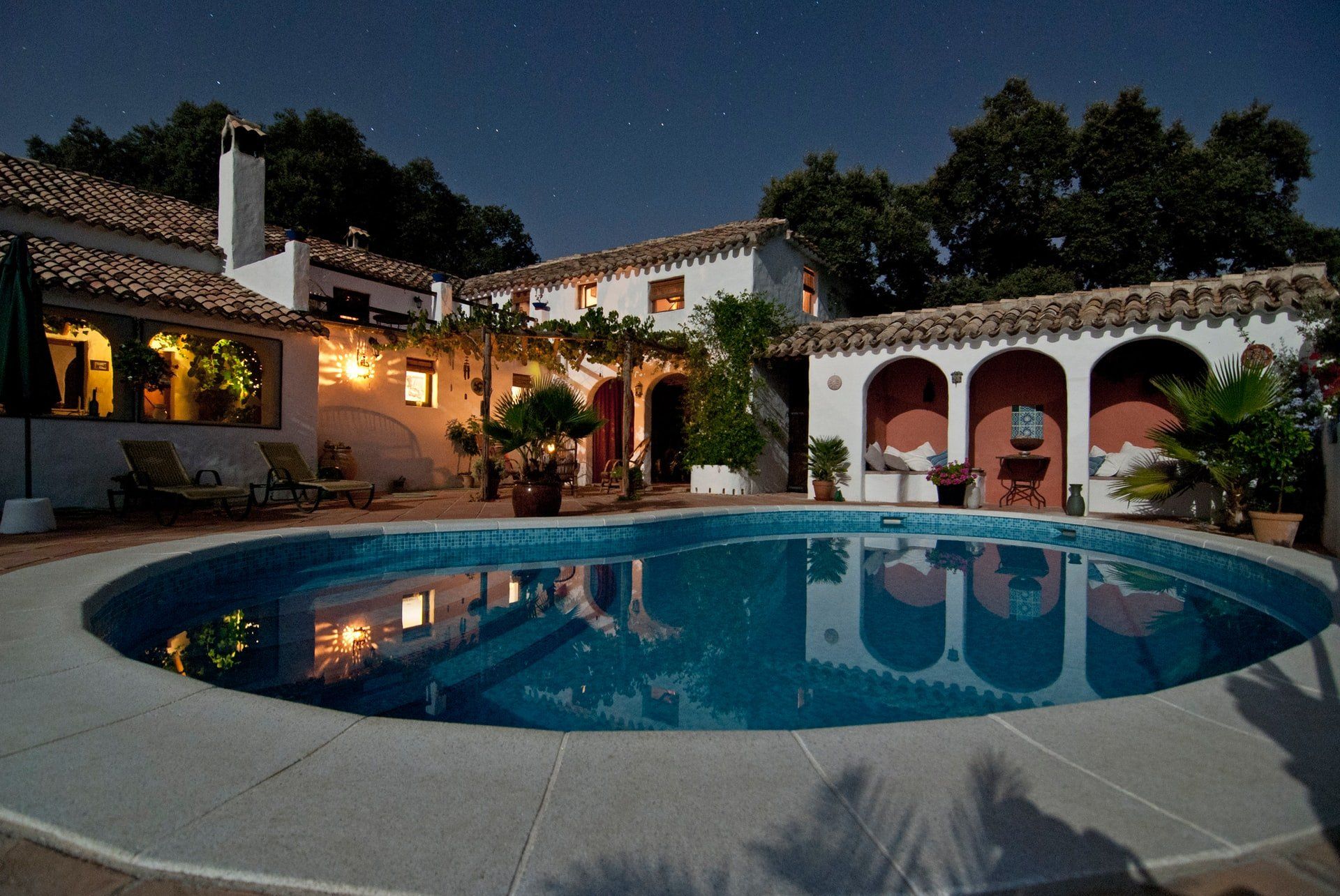 pool in a nice real estate