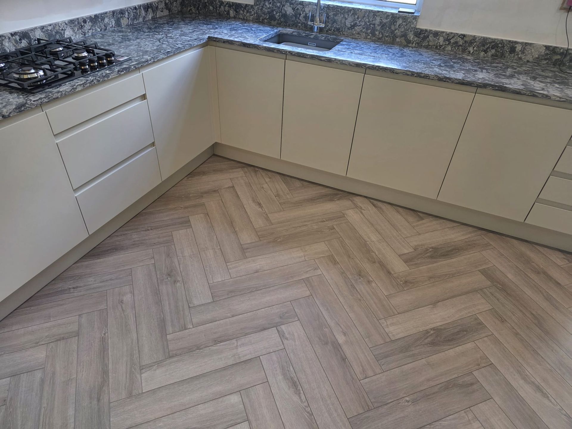 Our showroom displaying one of our designer kitchens in County Durham