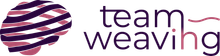team weaving logo: Teamweaving and a woven 