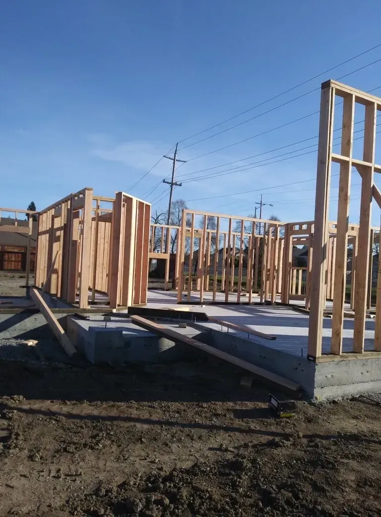 Fire-damaged residential lot before cleanup, Spokane, WA