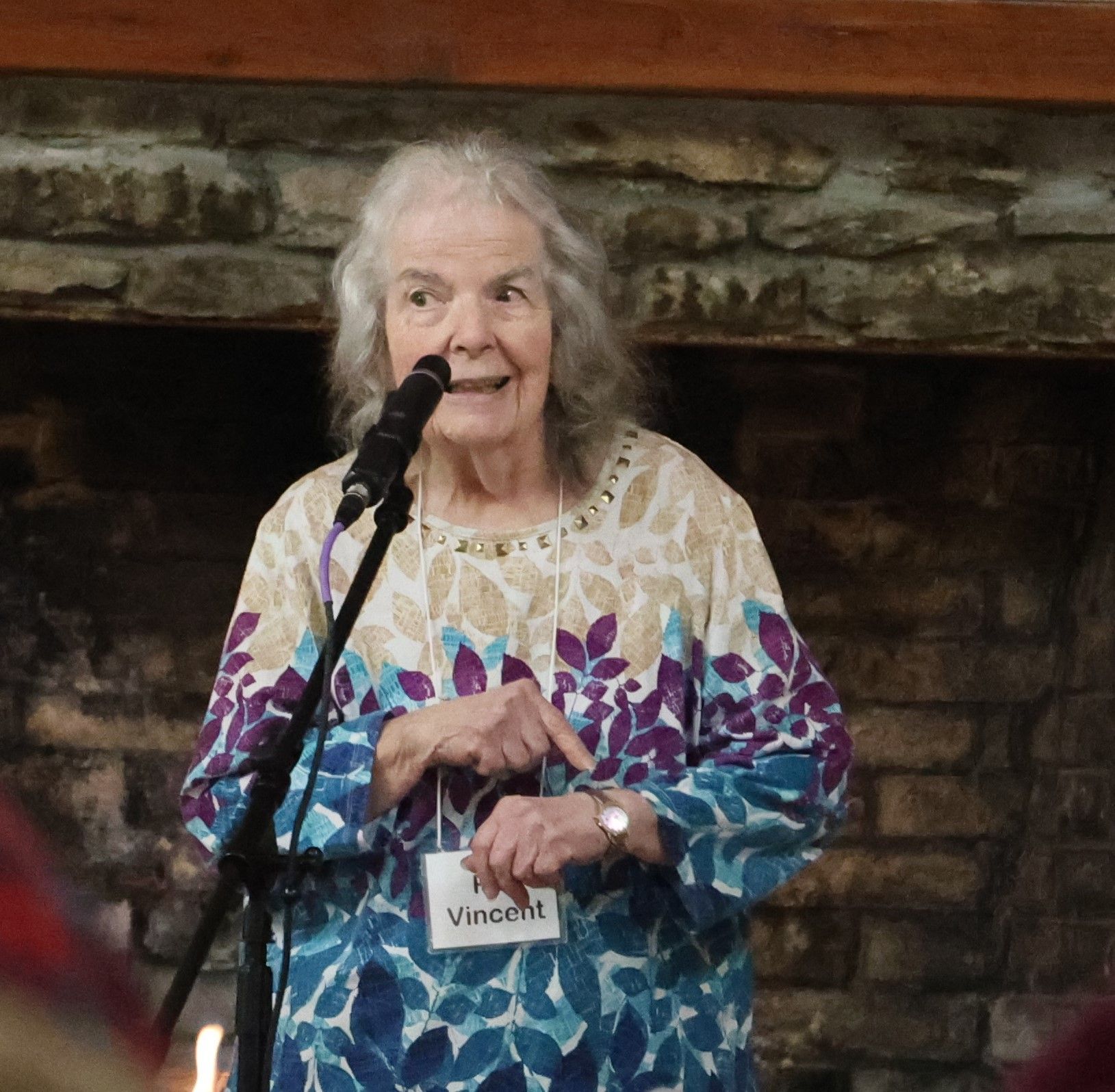 Pat Vincent telling stories
