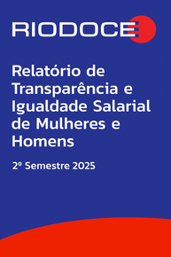 Capa: Relatório RiDOcE sobre transparência e igualdade salarial, 2º semestre de 2025. Design azul e vermelho.