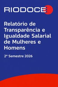 Capa: Relatório RiDOcE sobre transparência e igualdade salarial, 2º semestre de 2025. Design azul e vermelho.